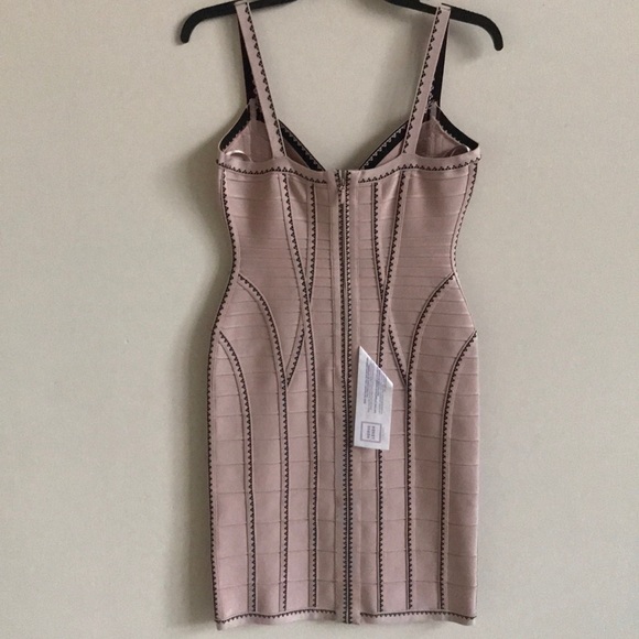 Herve Leger Zehra Bare Combo Jacquard Dress - Picture 6 of 8